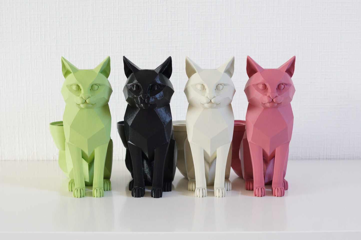 Kat - Kaarsenhouder - Origineel Cadeau Kattenbeeld - Creme wit