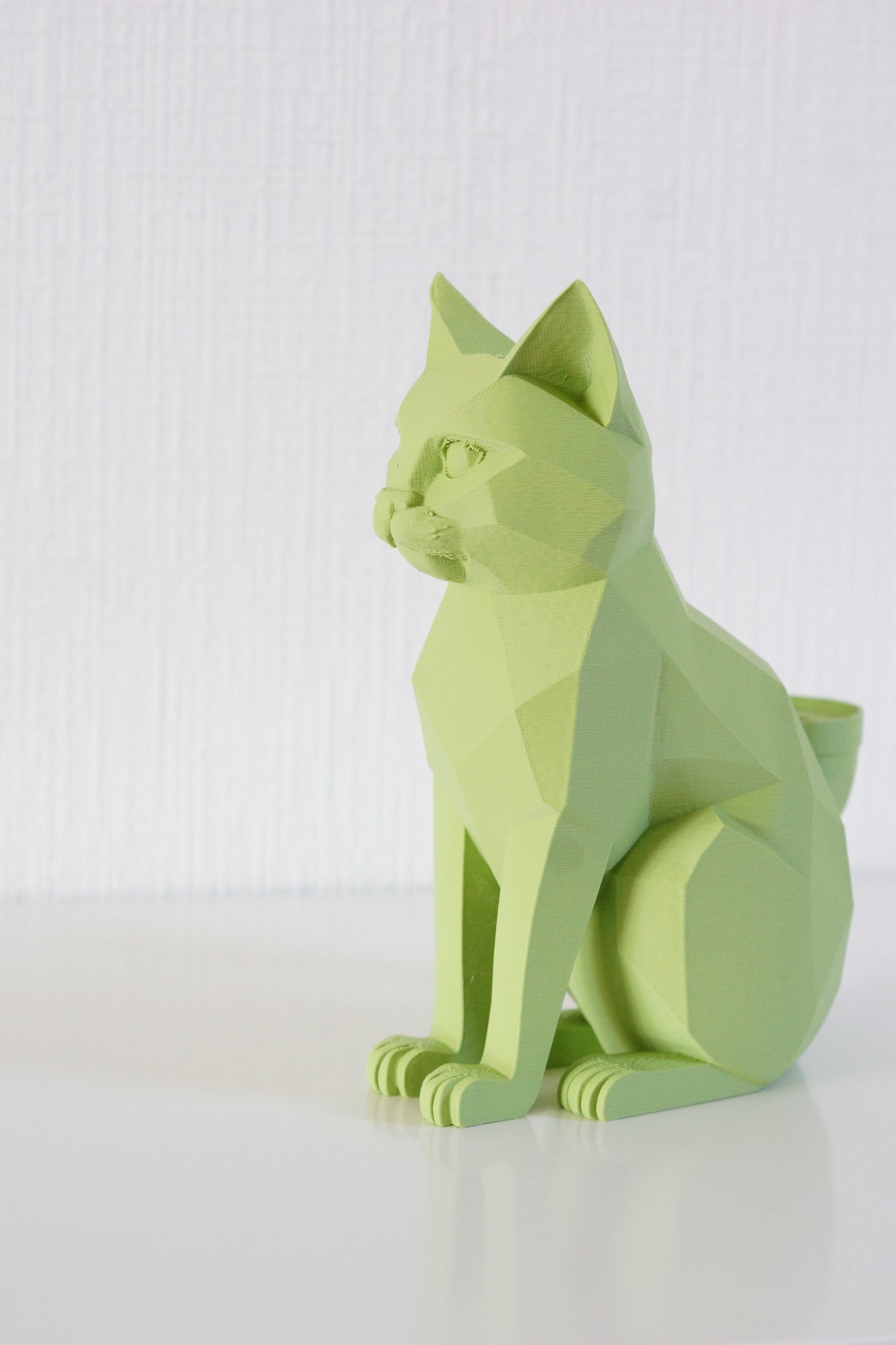 Kat - Kaarsenhouder - Origineel Cadeau Kattenbeeld - Matcha Groen