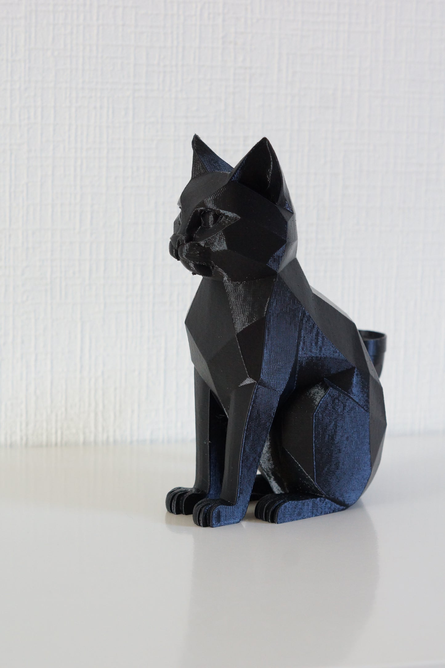 Kat - Kaarsenhouder - Origineel Cadeau Kattenbeeld - Zwart